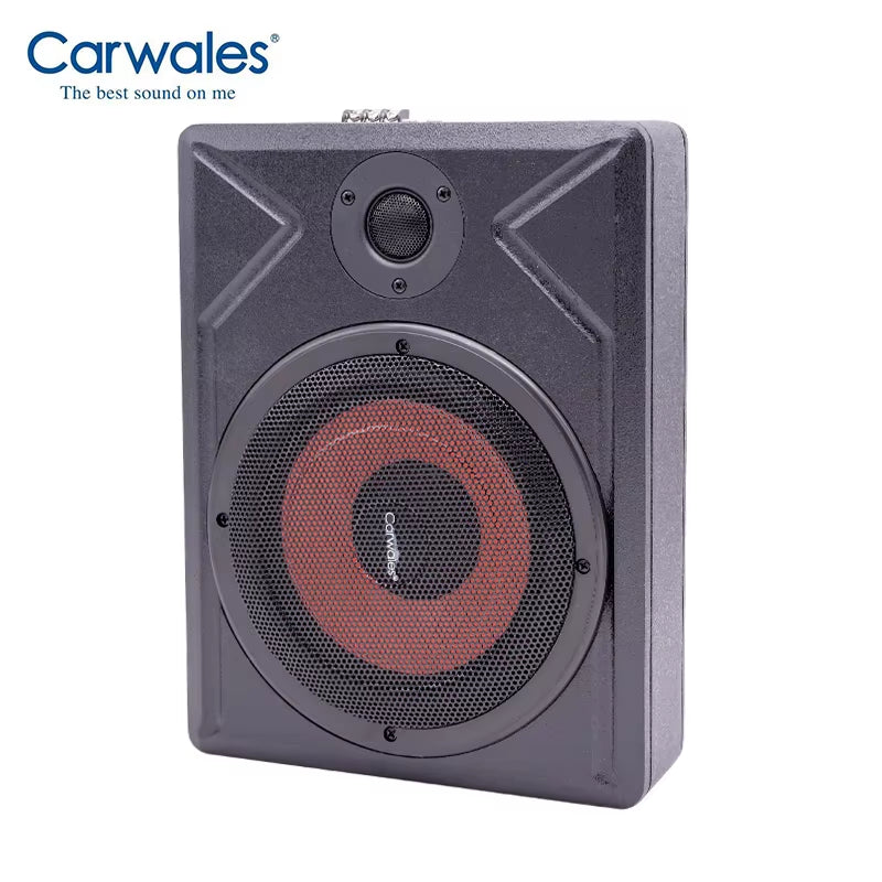 1Pcs 8 Inch Car 8 Inch Sub Woofer Speaker with Amplifier Power 300W Vehicle under Seat Active Bass Audio with Treble Tweeter