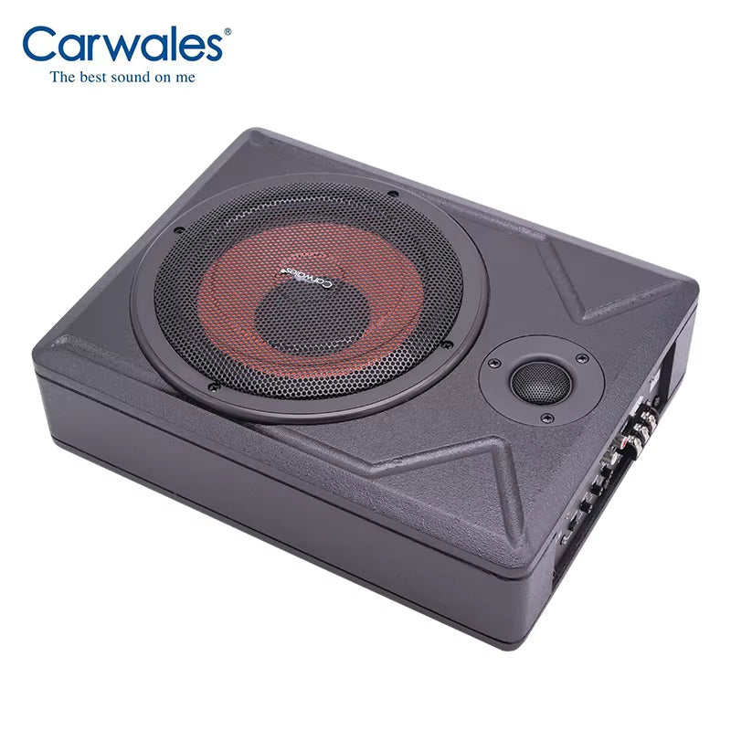 1Pcs 8 Inch Car 8 Inch Sub Woofer Speaker with Amplifier Power 300W Vehicle under Seat Active Bass Audio with Treble Tweeter